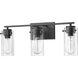 Serena 3 Light 21.5 inch Matte Black Vanity Light Wall Light
